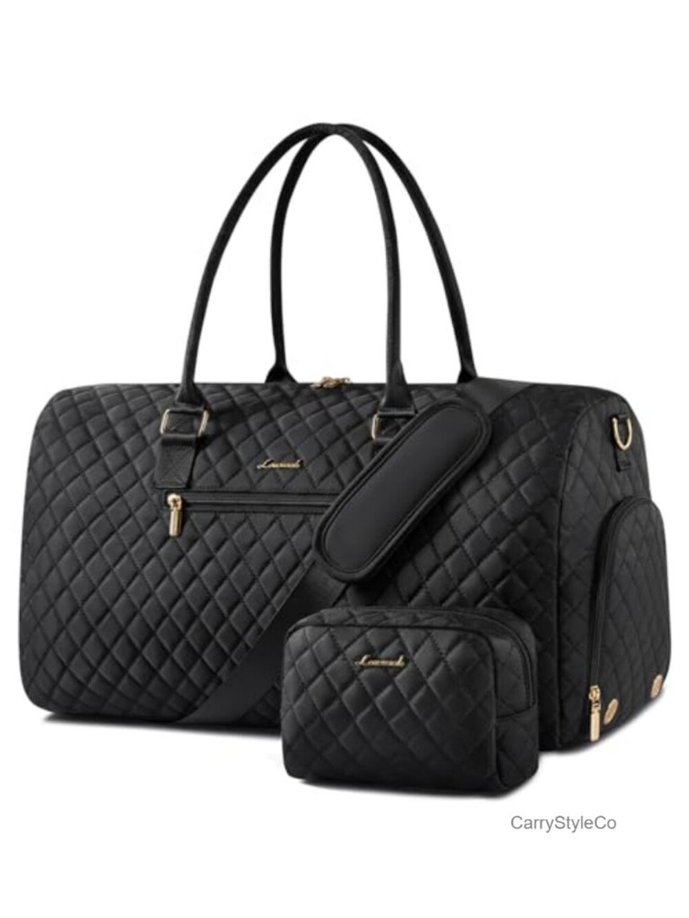 Travel Duffle Bag Weekender Carry On with Shoe Compartment Toiletry Bag